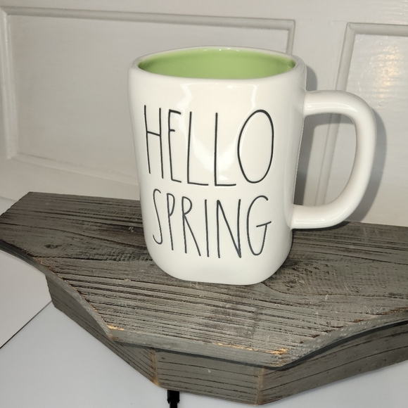 Rae Dunn Artisan Collection by Magenta Hello Spring Coffee Cup Ivory - Picture 7 of 7